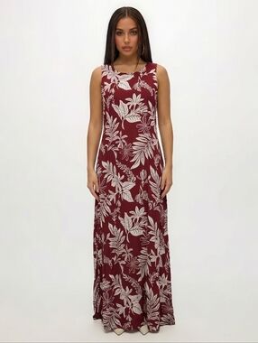 Flowing Paradise Found Mermaid Styled Maxi Dress-Vintage 55" Long